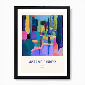 Colourful Gardens Versailles Gardens France 1 Blue Poster Art Print