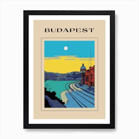 Minimal Design Style Of Budapest, Hungary 4 Poster Art Print