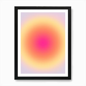 Gradient Aura Sunset Art Print