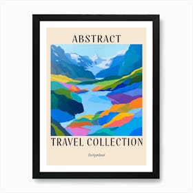 Abstract Travel Collection Poster Switzerland 1 Art Print