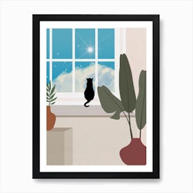 Cat 2 3x4 Art Print