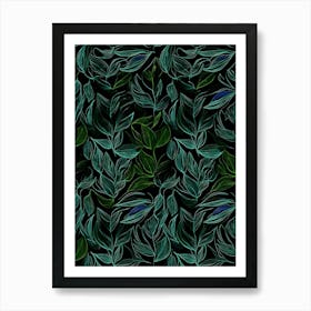 Emerald Abyss: A Descent into the Heart of a Verdant Underworld Art Print