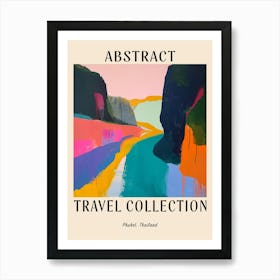 Abstract Travel Collection Poster Phuket Thailand 1 Art Print