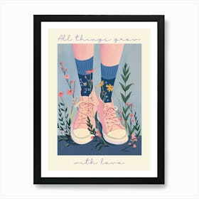 All Things Grow With Love Spring Flowers And Sneakers 8 Art Print