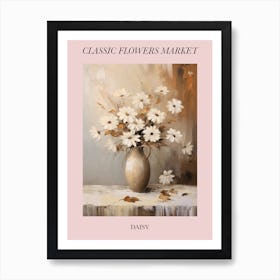 Classic Flowers Market  Daisy Floral Poster 1 Art Print