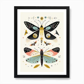 Colourful Insect Illustration Firefly 2 Art Print