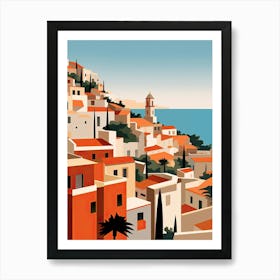 Ibiza, Spain, Bold Outlines 2 Art Print