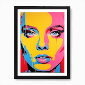 Face Pop Art 3 Art Print