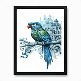 Skittles Parrot In The City Affiche