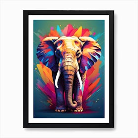 Colorful Elephant 1 Art Print