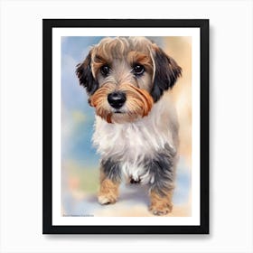 Dandie Dinmont 3 Terrier Watercolour Dog Art Print