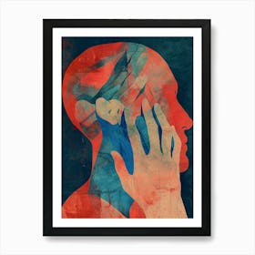 Hand of Face - Minimal Abstract Art - city wall art, colorful wall art, home decor, minimal art, modern wall art, wall art, wall decoration, wall print colourful wall art, decor wall art, digital art, digital art download, interior wall art, downloadable art, eclectic wall, fantasy wall art, home decoration, home decor wall, printable art, printable wall art, wall art prints, artistic expression, contemporary, modern art print Art Print