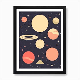 Space Pattern Print 2 Art Print