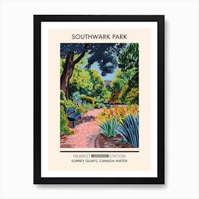 Southwark Park London Parks Garden 3 Art Print