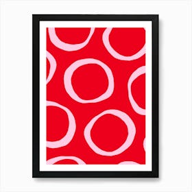 Red Circles 1 Art Print