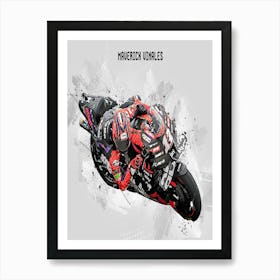 Maverick Vinales Riders Street Art Art Print