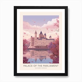 Palace Of The Parliament Bucharest Romania Travel Poster Art Print