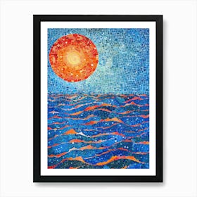 Sun Rising Over The Ocean 2 Art Print