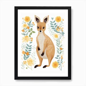 Baby Animal Illustration  Kangaroo 2 Art Print