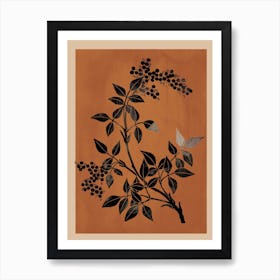 Abstract Art Minimal Plant 3 Art Print