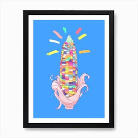 Rainbow Corn Art Print