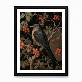 Dark And Moody Botanical Cuckoo 3 Art Print