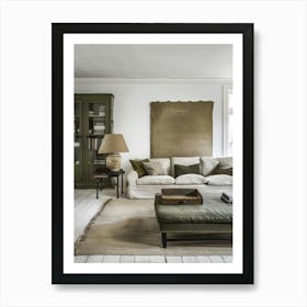 White Living Room Art Print