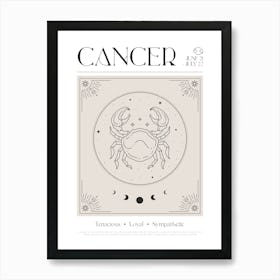 Cancer Zodiac 1 Art Print