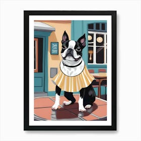 Boston Terrier-Reimagined 105 Art Print