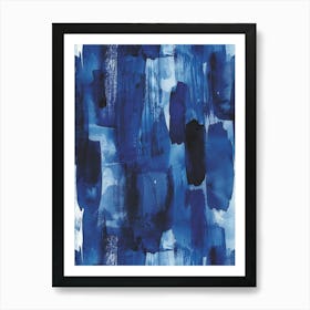 Blue Abstract Painting 2 Art Print