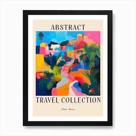 Abstract Travel Collection Poster Tulum Mexico 3 Art Print