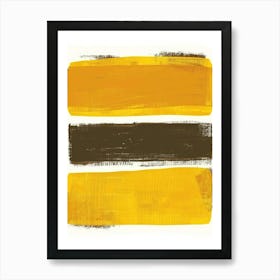 Yellow And Black Canvas Print Art Print