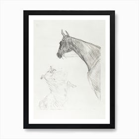 Horse And Collie (1898), Henri de Toulouse-Lautrec Art Print