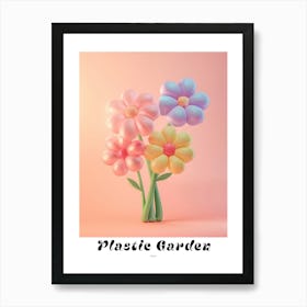 Dreamy Inflatable Flowers Poster Daisy Art Print