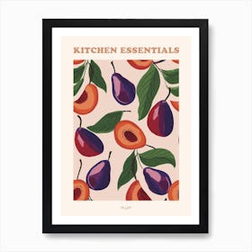 Plum Pattern Illustration Poster Art Print