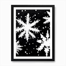 Individual, Snowflakes, Black & White 4 Art Print