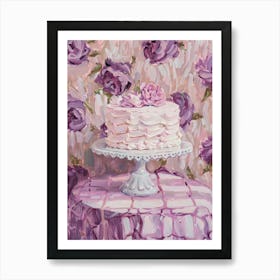 Pink Breakfast Food Cake 3 Art Print