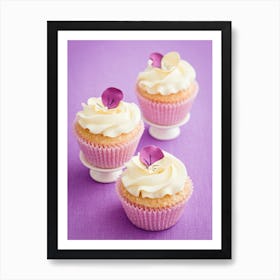 Cupcakes With Flowers Art Print