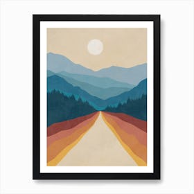 Road To The Mountains Art Print