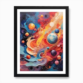 Abstract Of Planets 1 Art Print