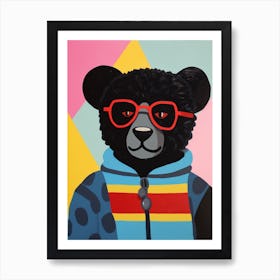 Little Black Panther 1 Wearing Sunglasses Art Print