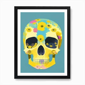 Skull With Floral Patterns Yellow 1 Paul Klee Art Print