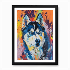 Siberian Husky Acrylic Painting 9 Art Print