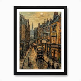 London England Van Gogh Style 3 Art Print