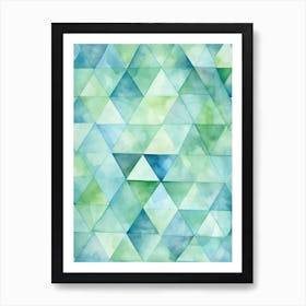 Watercolor Triangles 2 Art Print