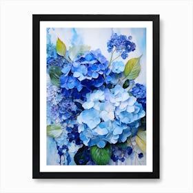 Blue Hydrangeas 5 Art Print