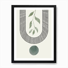 Green Mid Century Print Art Print