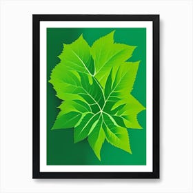 Lemon Balm Leaf Vibrant Inspired 2 Art Print