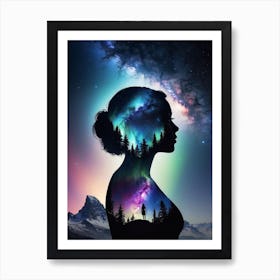 Silhouette Of A Woman Print  Art Print