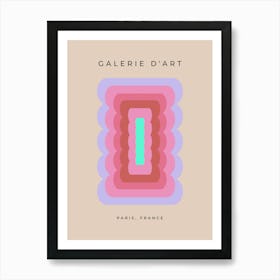 Retro Wavy Shape Abstract | 01 Art Print